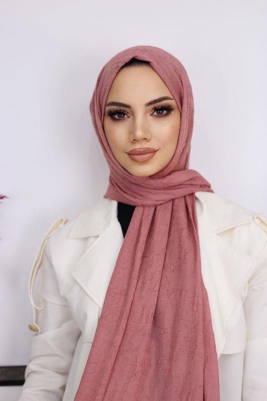 Bambu Kraş Şal Gül Pembe