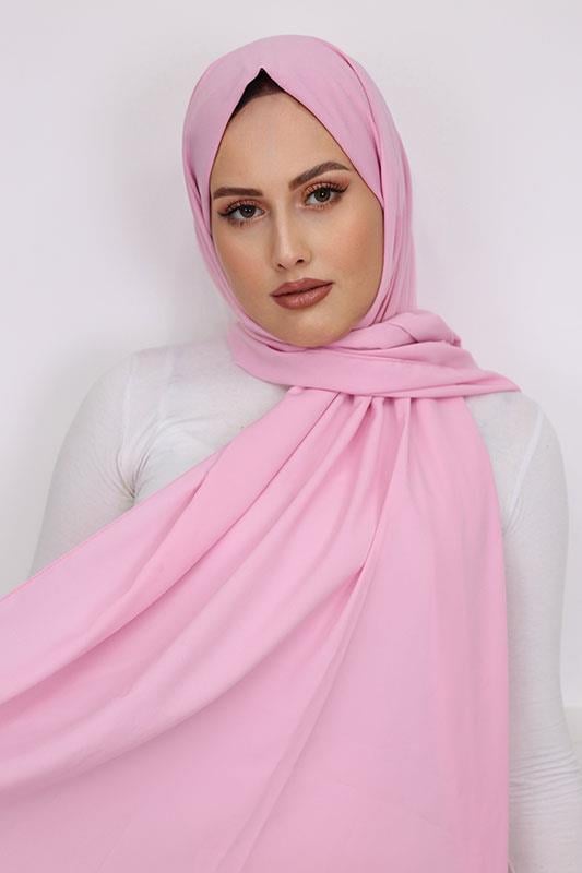 Lüks Medine İpeği Şal Pembe