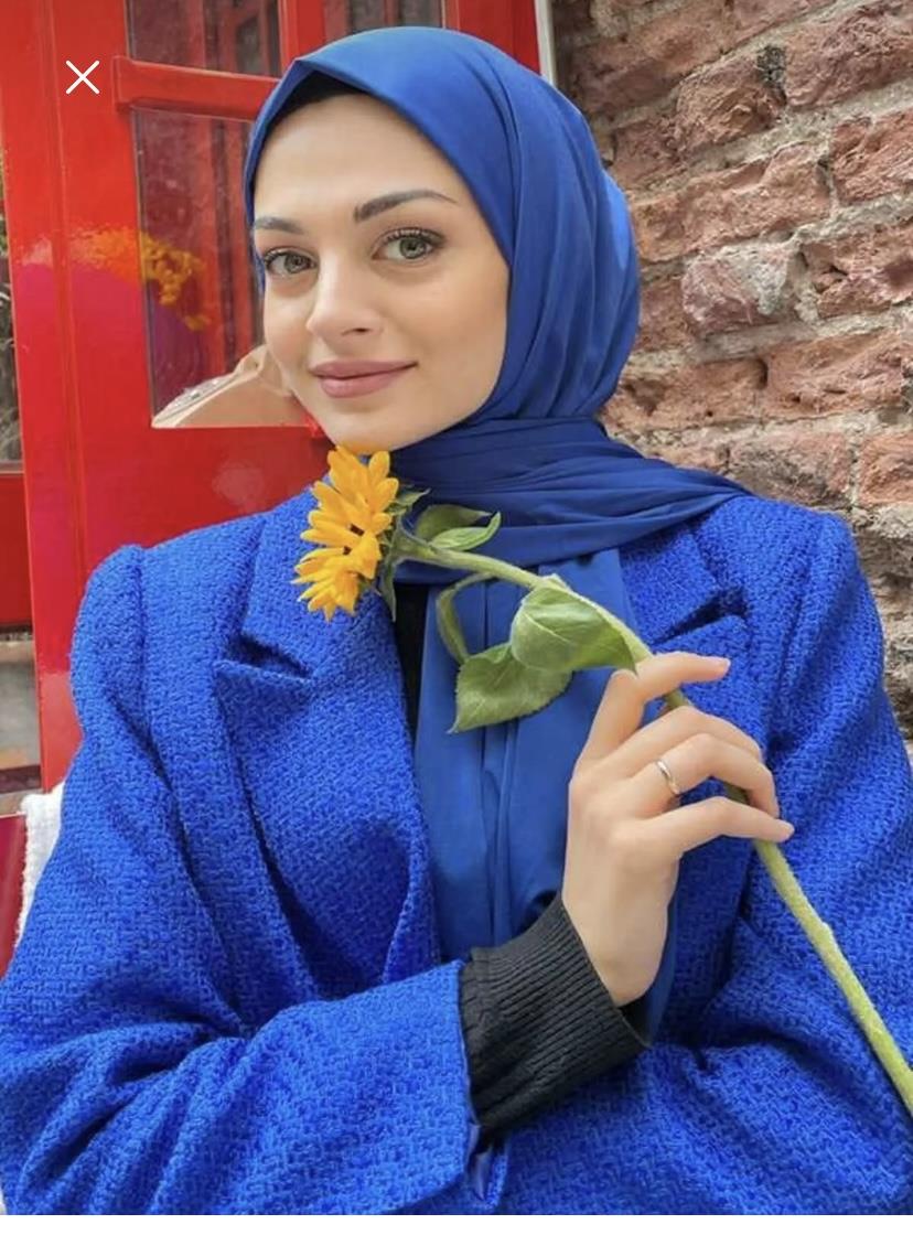 Penye Şal Saks MavisiFeronis Scarf