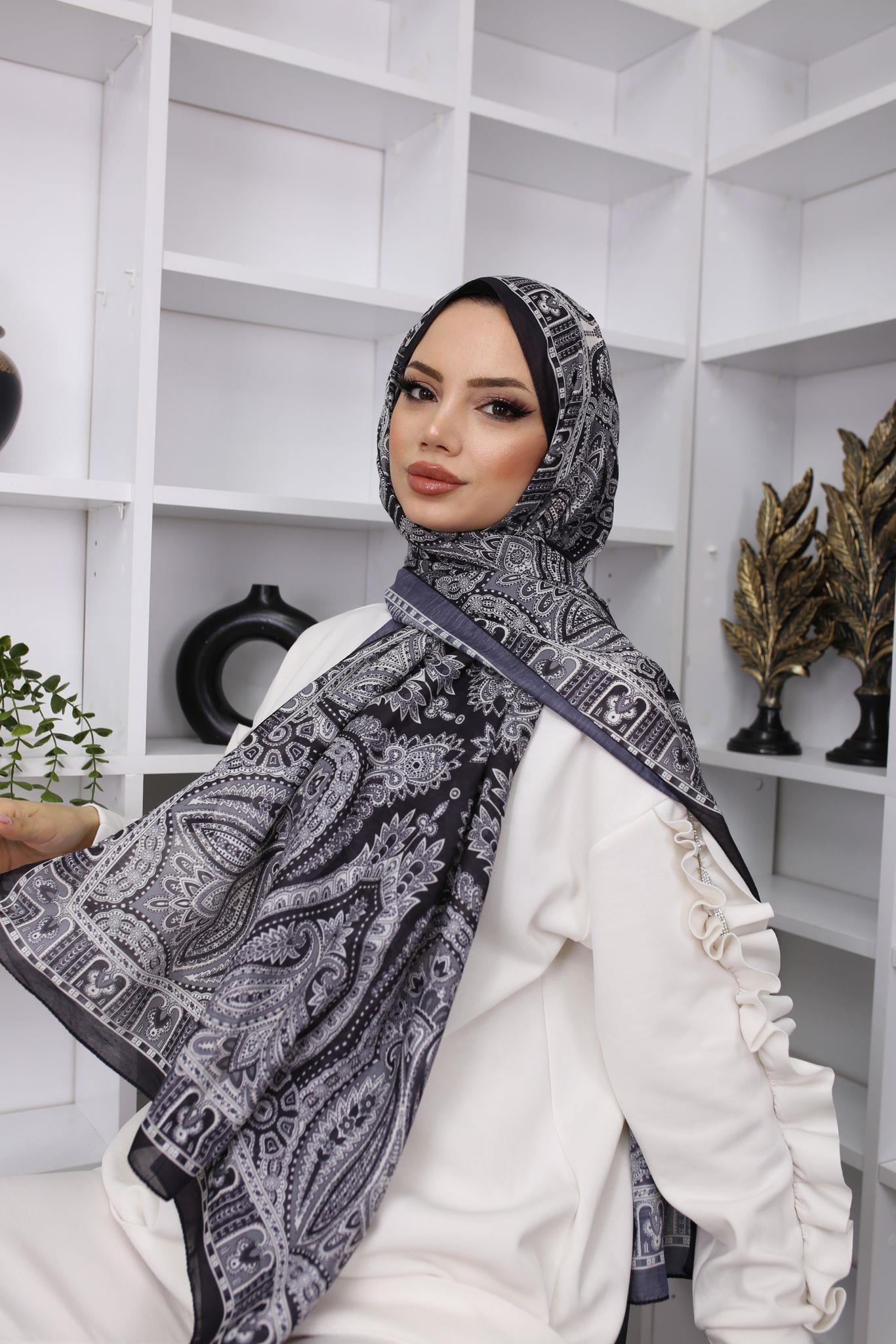 Retro Desen Pamuk ŞalFeronis Scarf