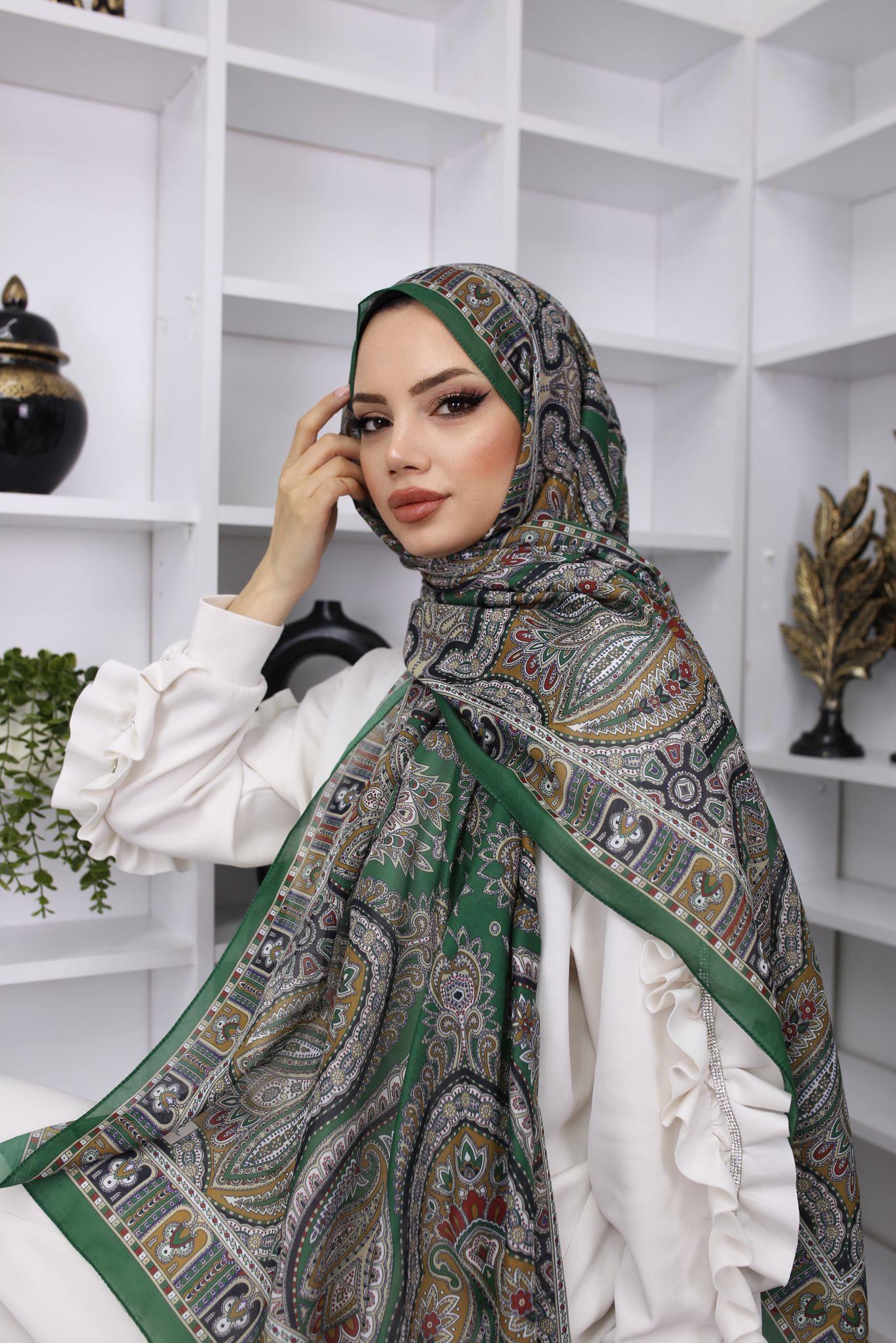 Retro Desen Pamuk ŞalFeronis Scarf