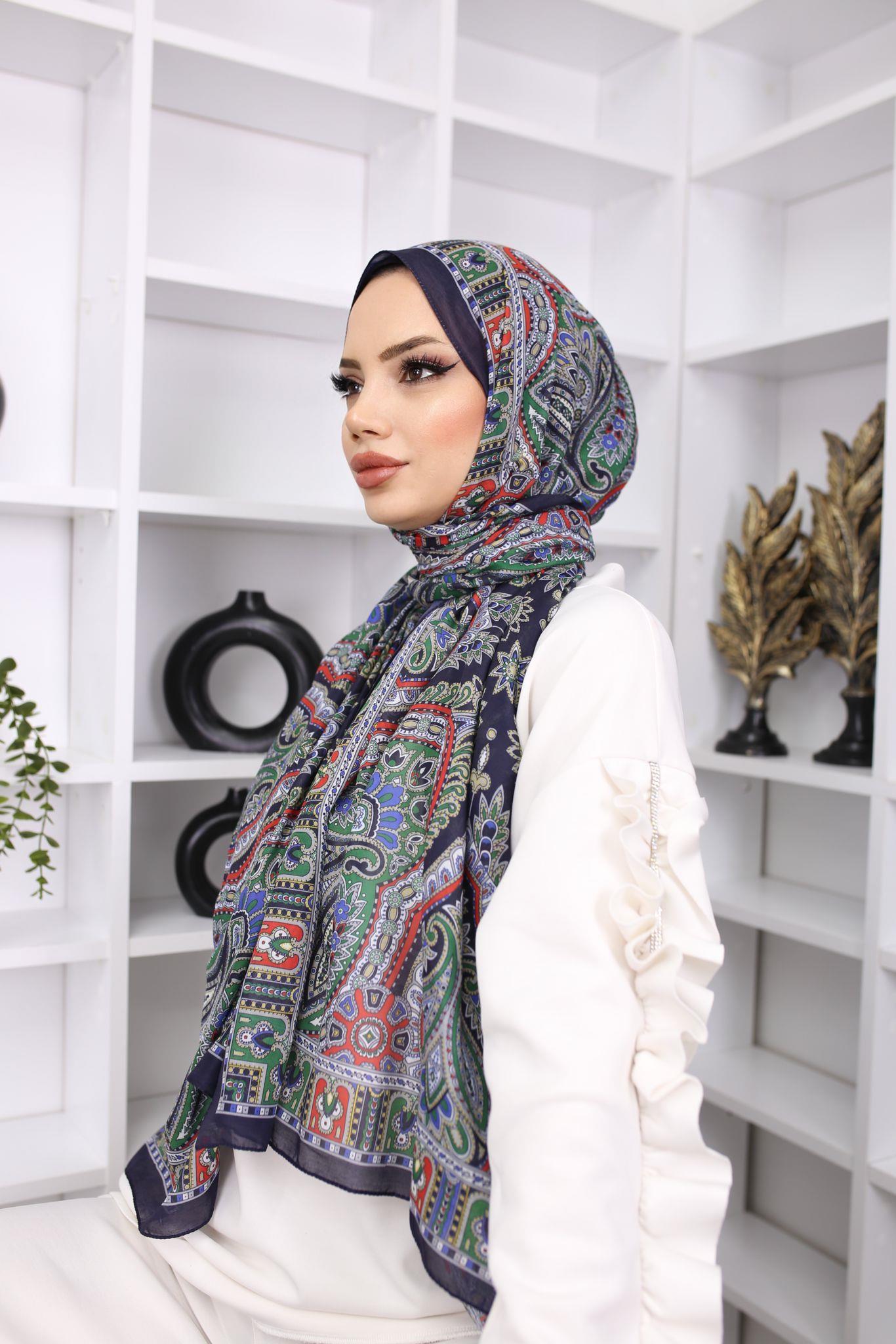 Retro Desen Pamuk ŞalFeronis Scarf