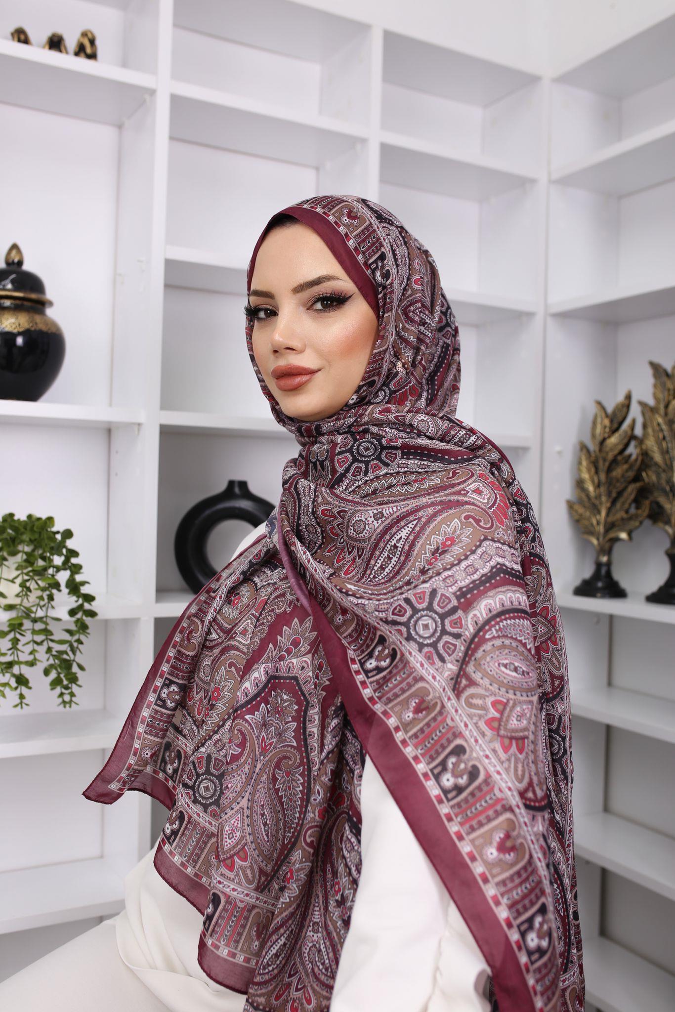 Retro Desen Pamuk ŞalFeronis Scarf