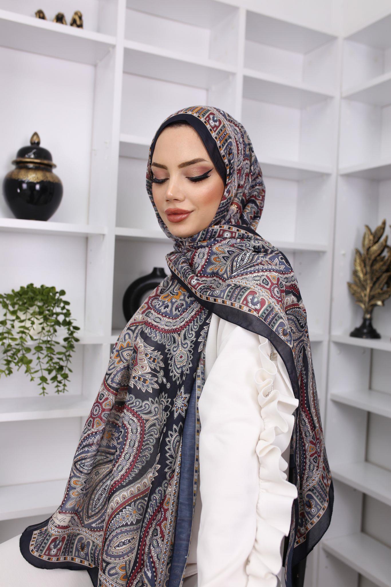Retro Desen Pamuk ŞalFeronis Scarf