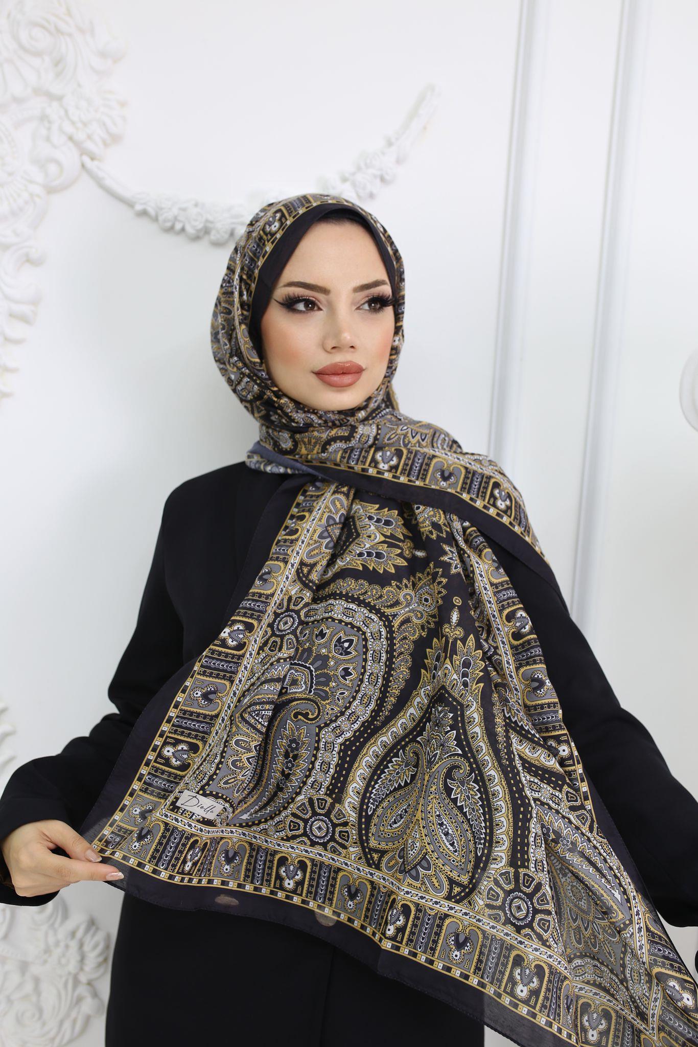 Retro Desen Pamuk  ŞalFeronis Scarf