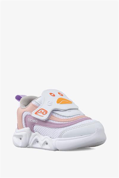 06 Beyaz/Pembe Işıklı/Günlük Bebek Ayakkabısı