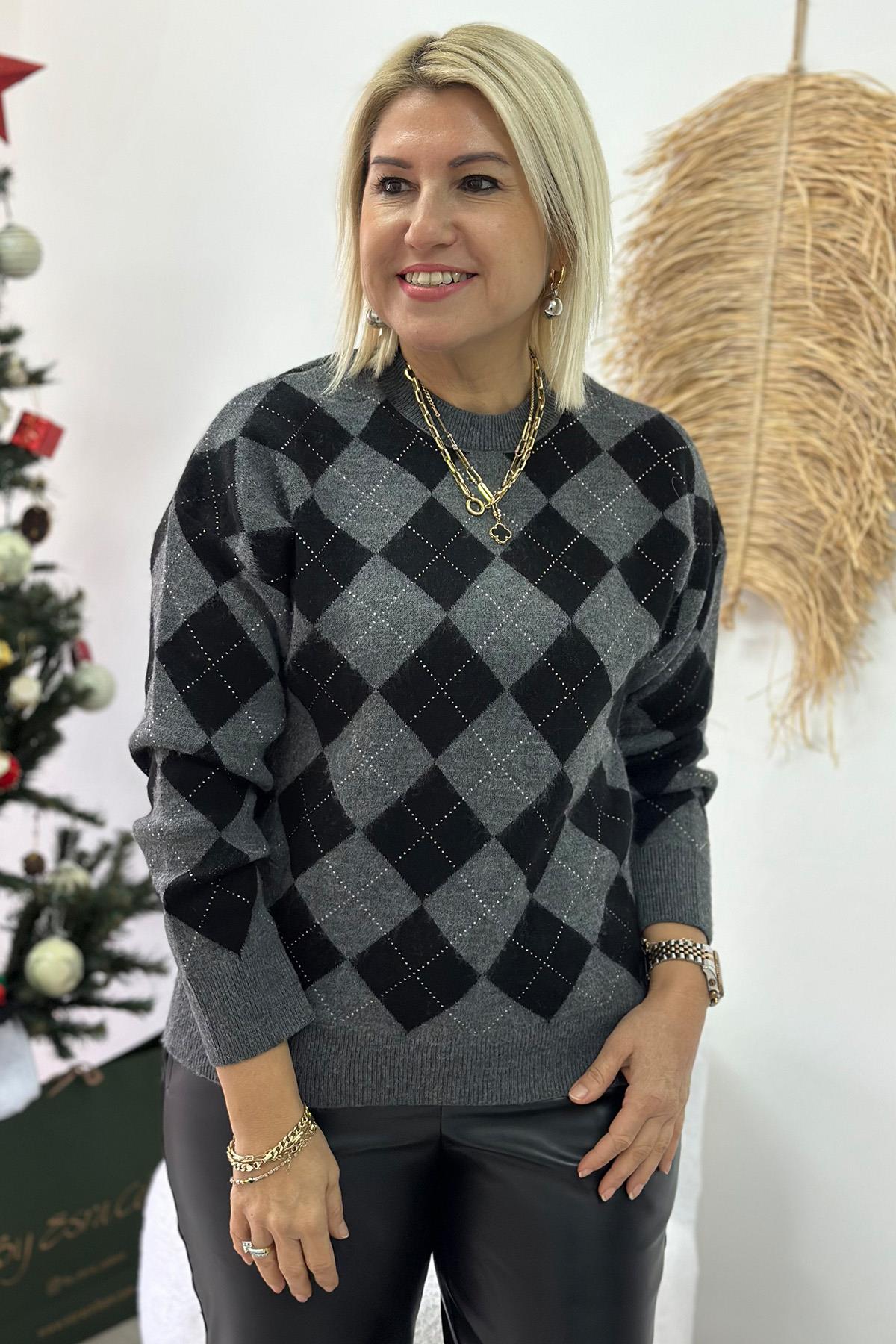 Yeşil Baklavalı KazakUT24110938-YESIL-STD