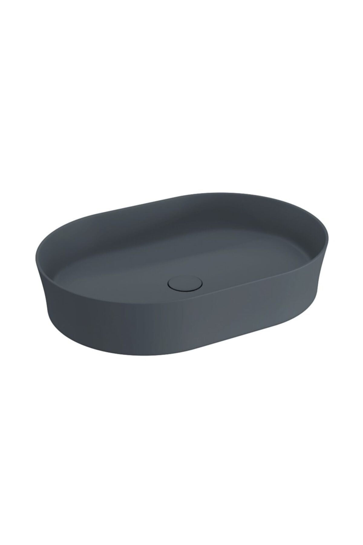 Bocchi Tezgah Üstü Elips 55x38cm. Lavabo Mat Antrasit 1521-020-0125