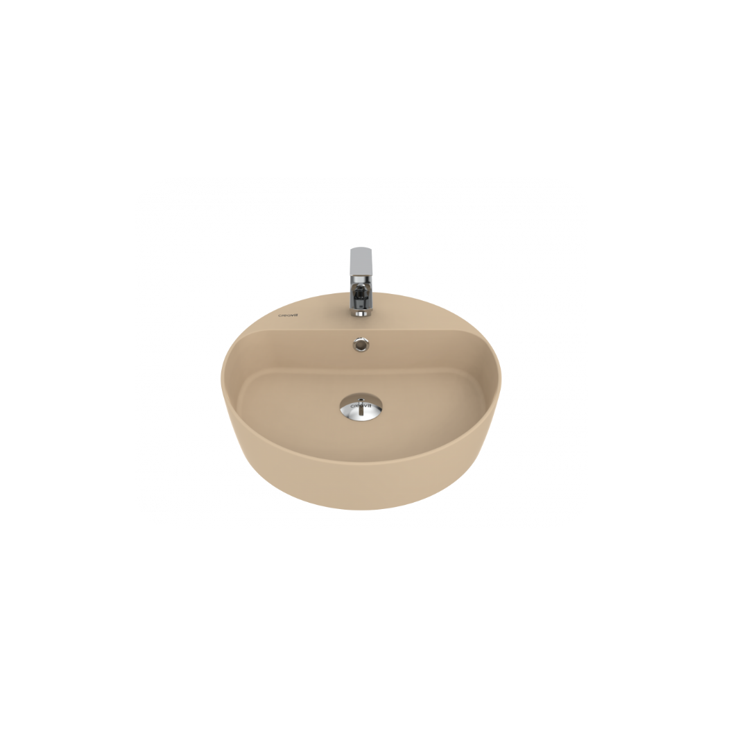Creavit LP146  Loop Yuvarlak Çanak Lavabo Ø45 cm Mat Cappuccino