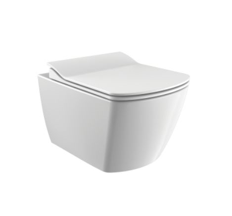 Creavit EG321 Elegant Rim-Off Kanalsız Asma Klozet ve Creavit Yavaş Kapanan Klozet Kapağı