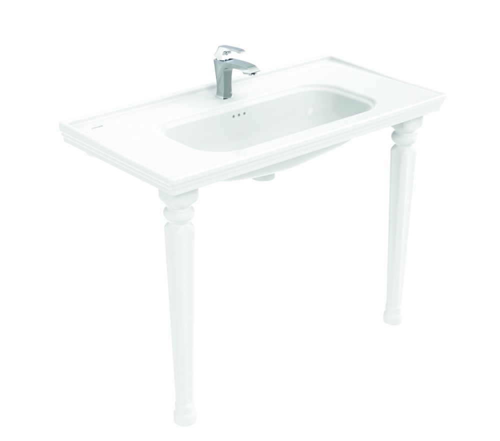 Creavit AN101 Antik Etajerli Lavabo 100 cm ve Antik Konsol Ayak (2 Adet)