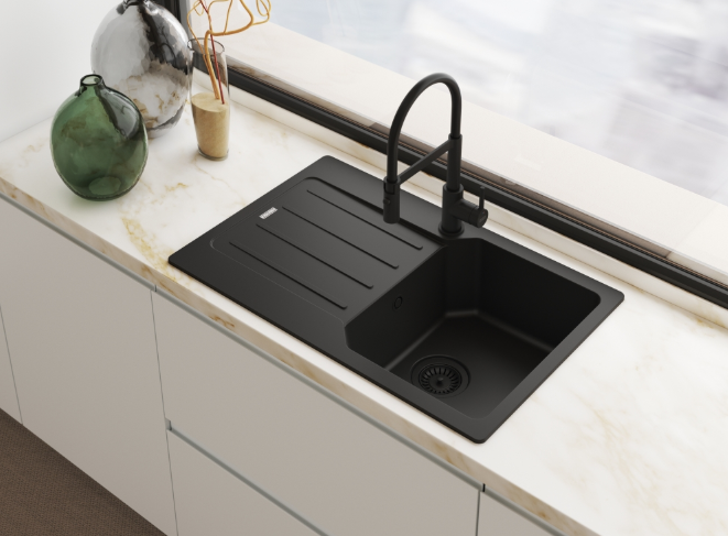 FRANKE Lina Semi Pro Matt Black Spiralli Mutfak Bataryası 115.0725.838