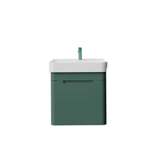 Creavit CO0060.42 Colorit Kapaklı Lavabo Dolabı 60 cm Ve Oval Ayna Nil Yeşili