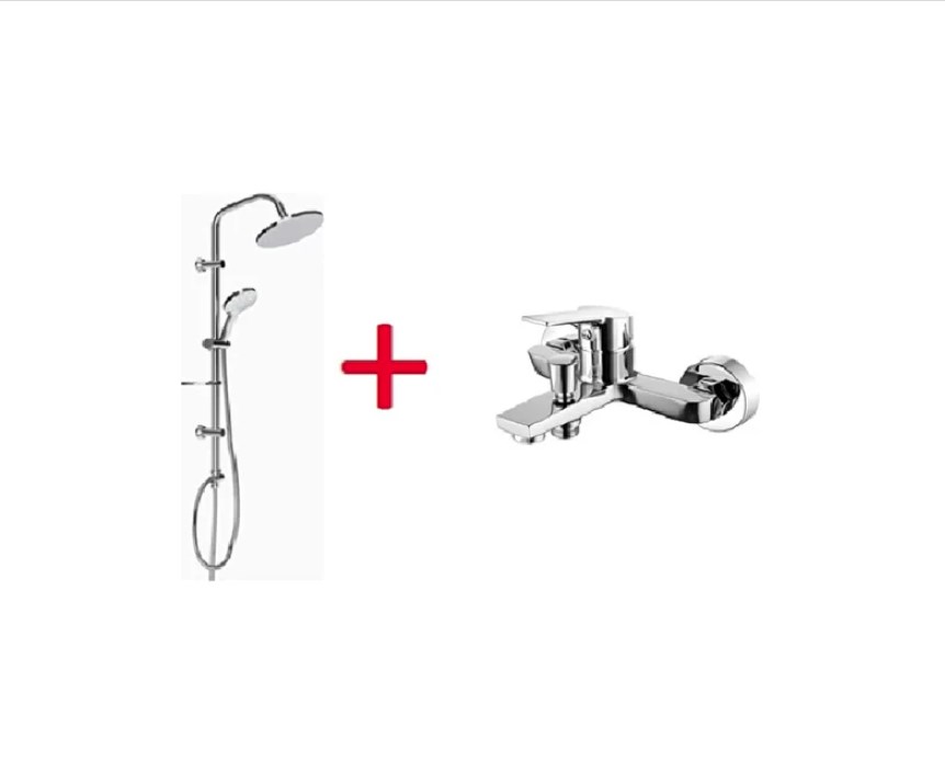 Creavit SH640 İkili Duş Seti Takımı ( Duş Sistemi + Luna Banyo Bataryası )