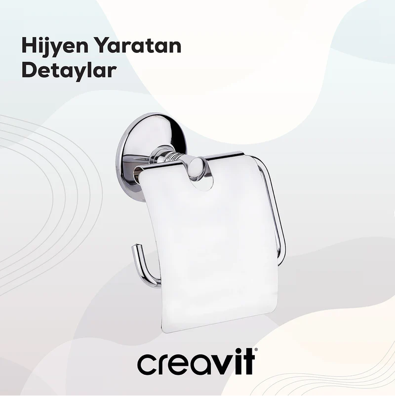 Creavit Joyful Kapaklı Tuvalet Kağıtlığı Bj11028