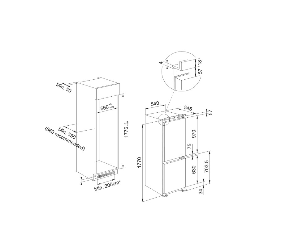 FRANKE Ankastre Buzdolabı FCB 320 S NE E 118.0722.591
