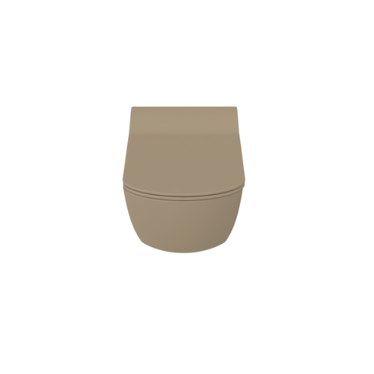 Creavit Eg321 Elegant Rim-off Kanalsız Duroplast Yavaş Kapanan Klozet Kapaklı Mat Cappucino Set Mat Cappucino