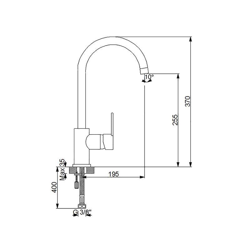 Newarc Domino Döner Lavabo Bataryası Krom 971731