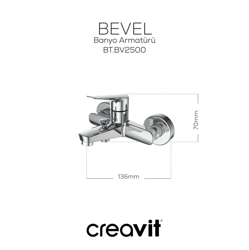 Creavit Bevel Banyo Armatür Bataryası BV2500