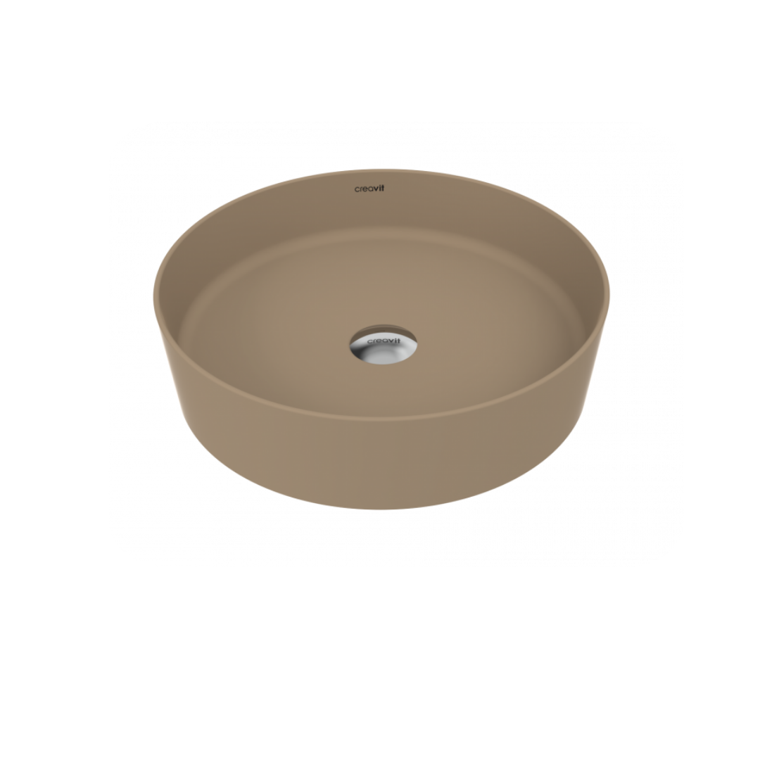 CREAVİT Loop Ø 45 cm Çanak Lavabo LP145-00CM CAPPUCINO Mat