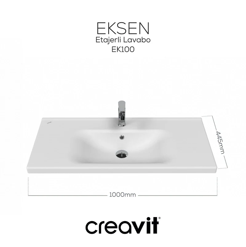 Creavit EK100  Eksen Etajerli Lavabo 100 cm