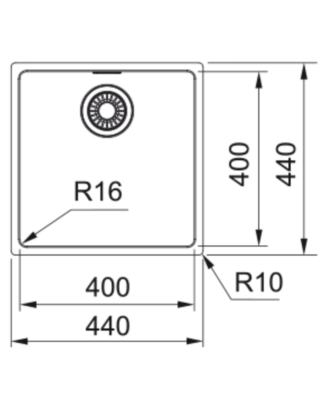 Franke Maris MRX 110-40 Tezgahaltı Evye