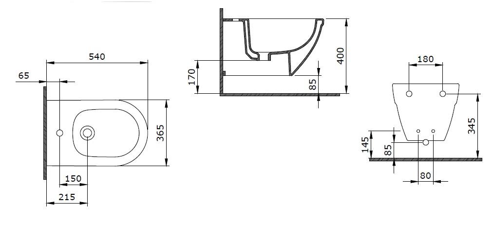 Bocchi Taormina Arch Asma Bide Mat Siyah 1121-004-0120