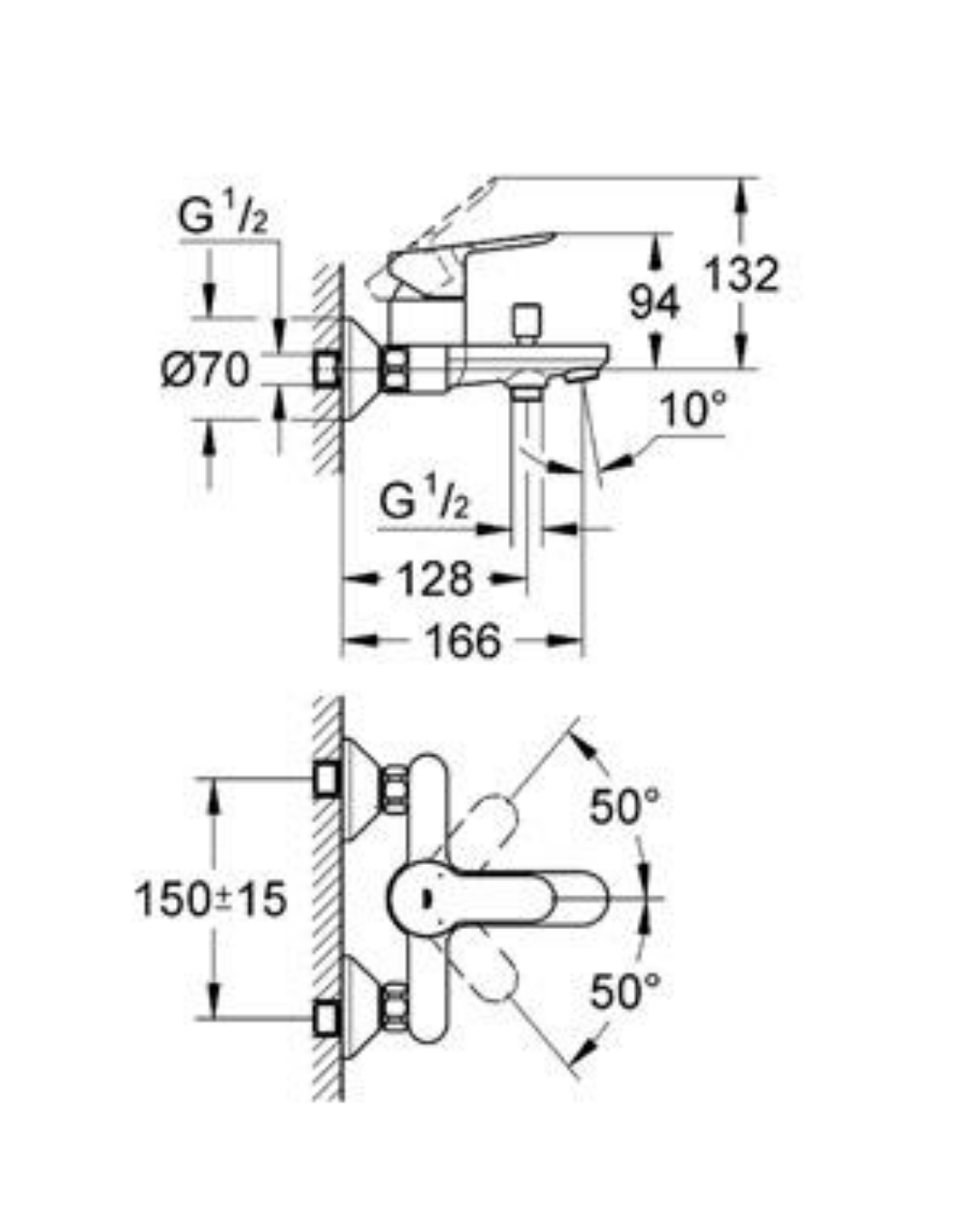 Grohe BauEdge Banyo Bataryası 23605000