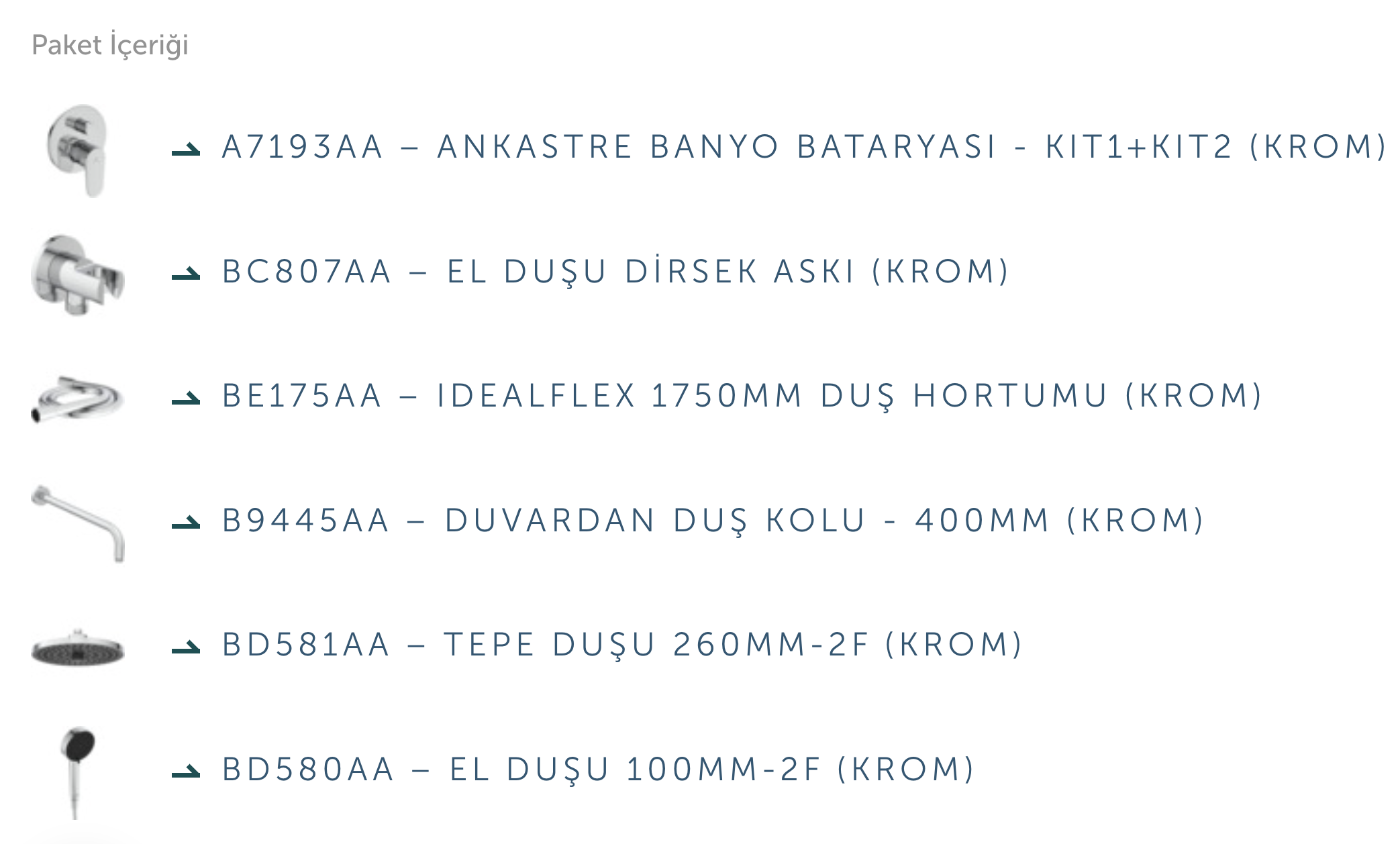 İdeal Standard BD828AA Cerafine O Ankastre Duş Sistemi Seti-Chrome