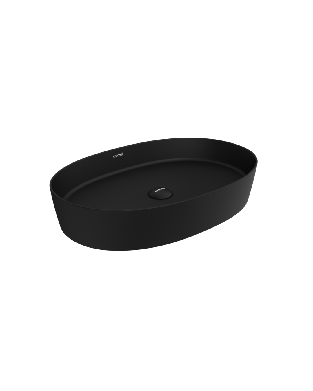 Creavit Loop Oval Çanak Lavabo 40x60 cm Mat Siyah LP160-00SM