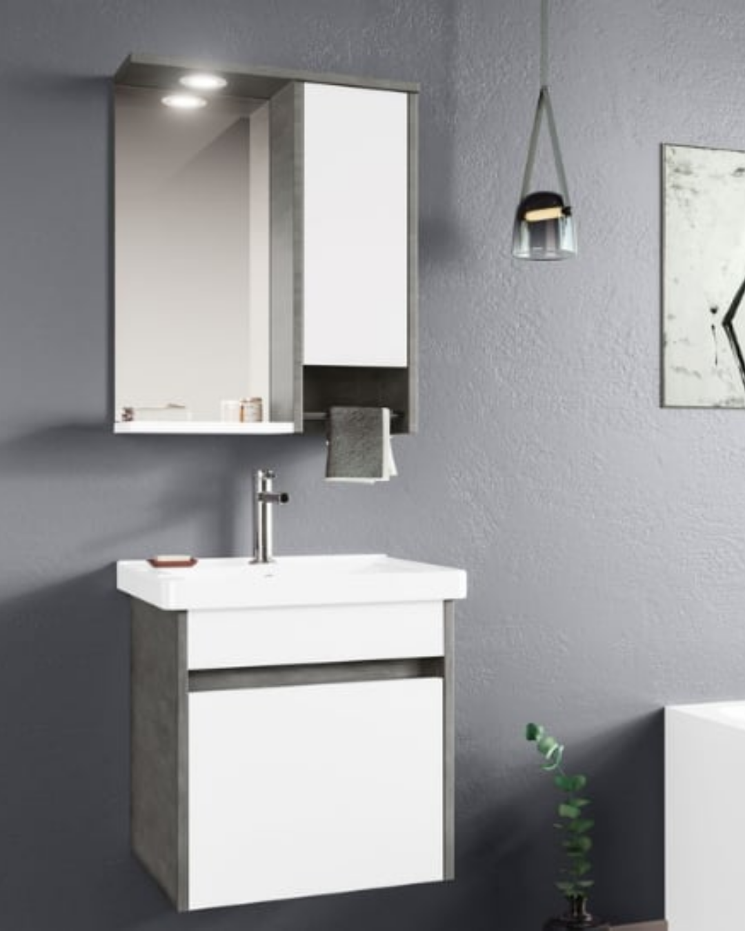 Orka Aydos 65 Cm Banyo Dolabı Takım