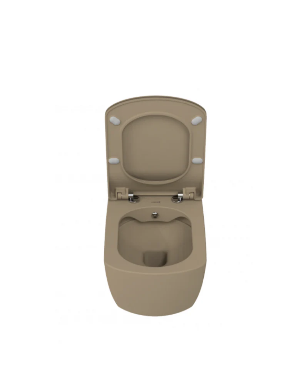 Creavit Elegant Rim-Off Duroplast Yavaş Kapanan Klozet Kapaklı Mat Cappuccino Set EG321-00CM