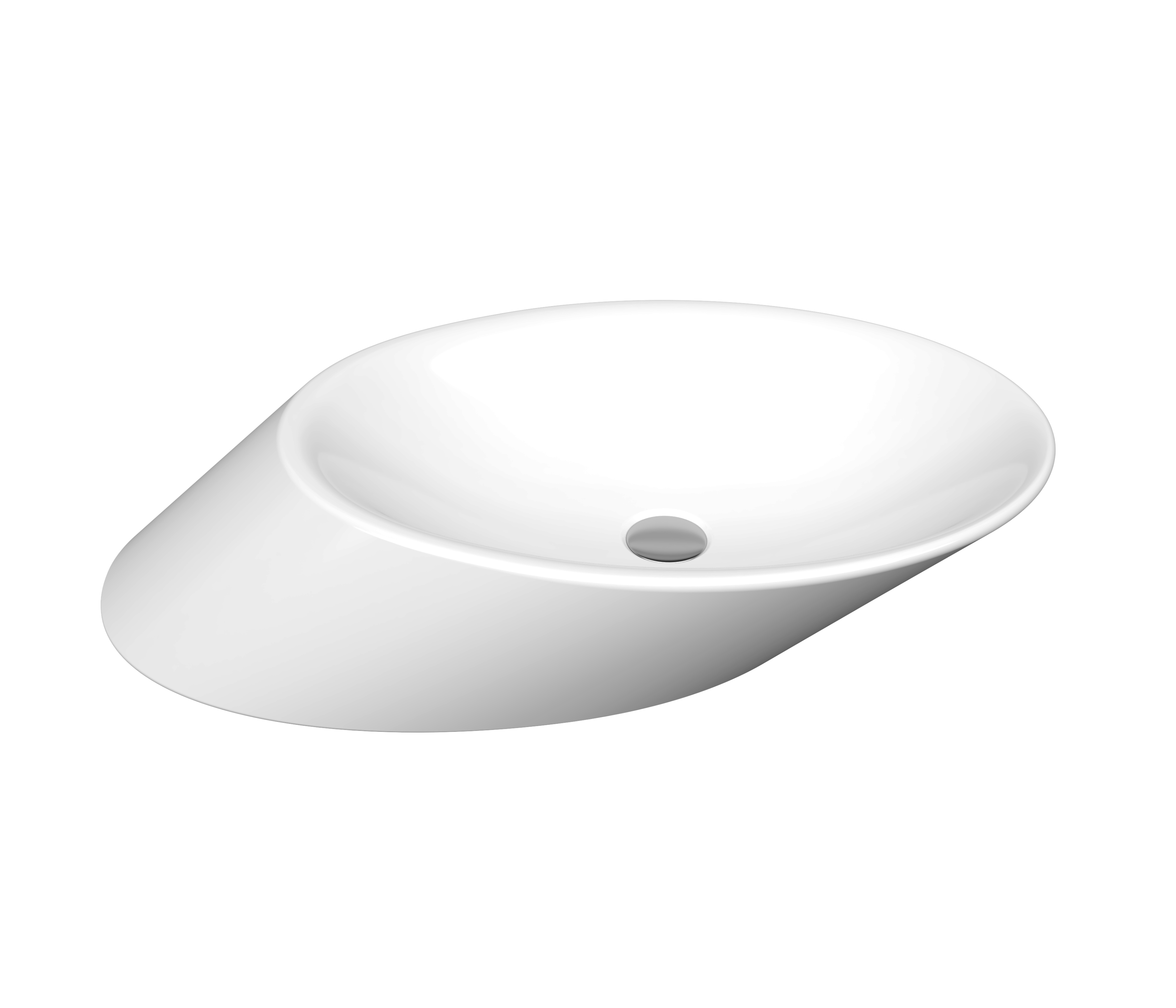 Bocchi 1013-001-0125 Vessel Yatay Çanak Lavabo 72 cm P. Beyaz