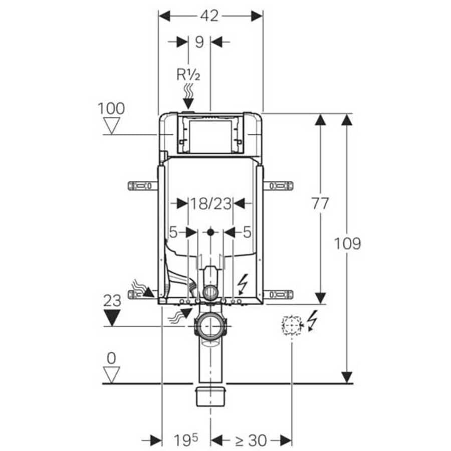 Geberit Gömme Rezervuar Sigma 8 Cm - Kombifix