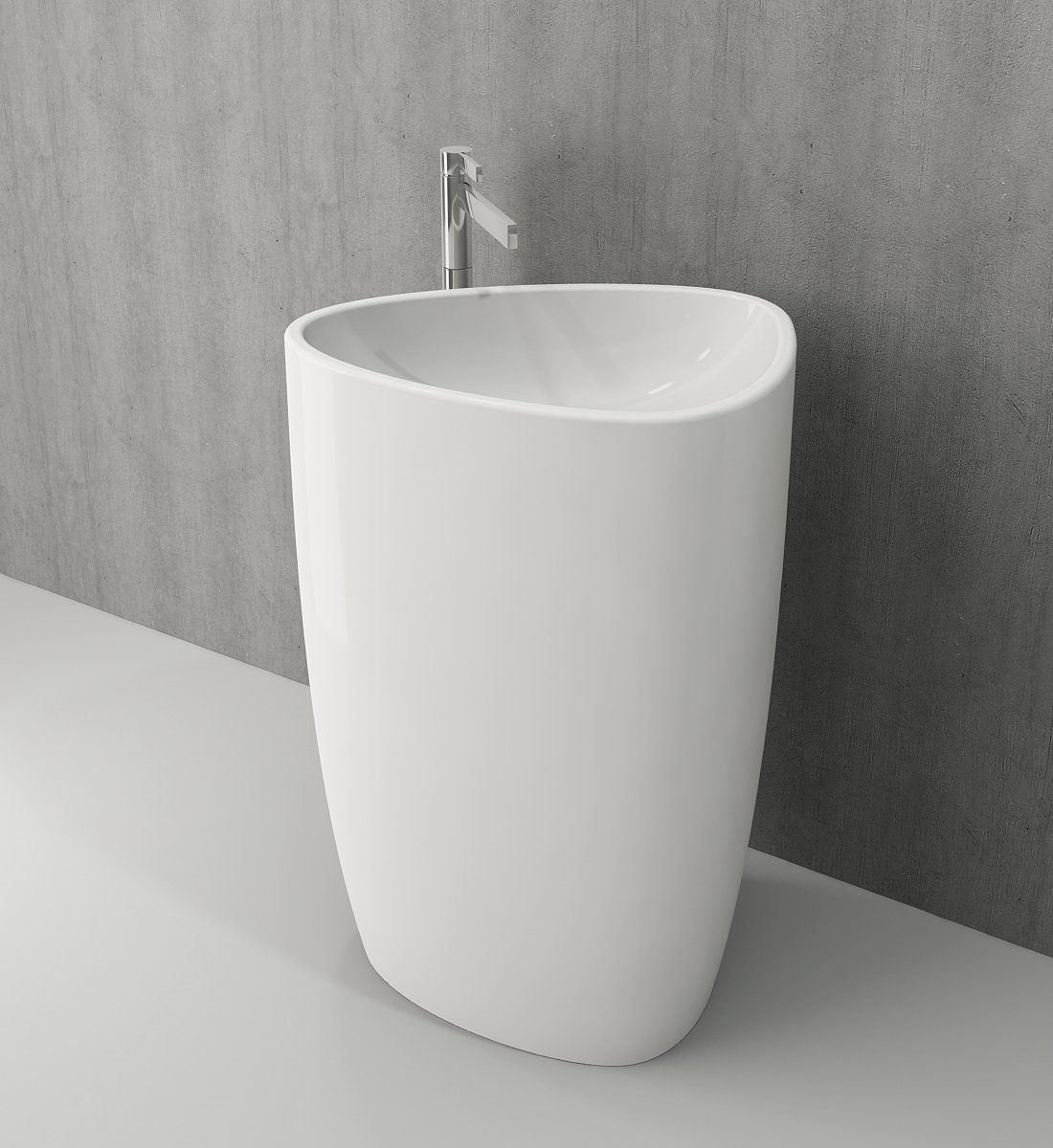 Bocchi 1075-001-0125 Etna Monoblok Lavabo Parlak Beyaz