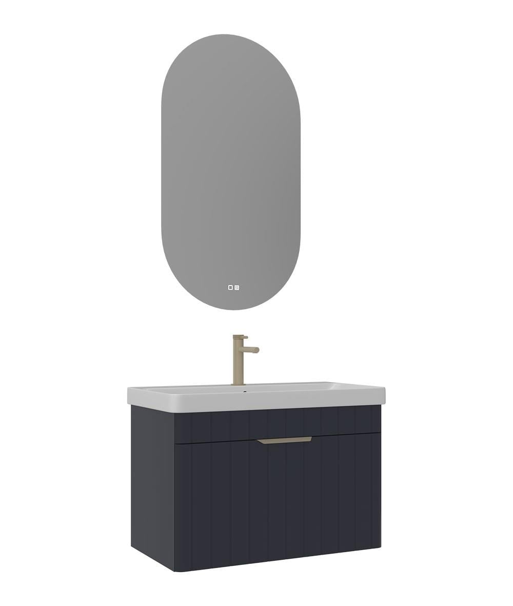 Orka Procida 80 cm Banyo Dolabı Takımı Mat Lacivert