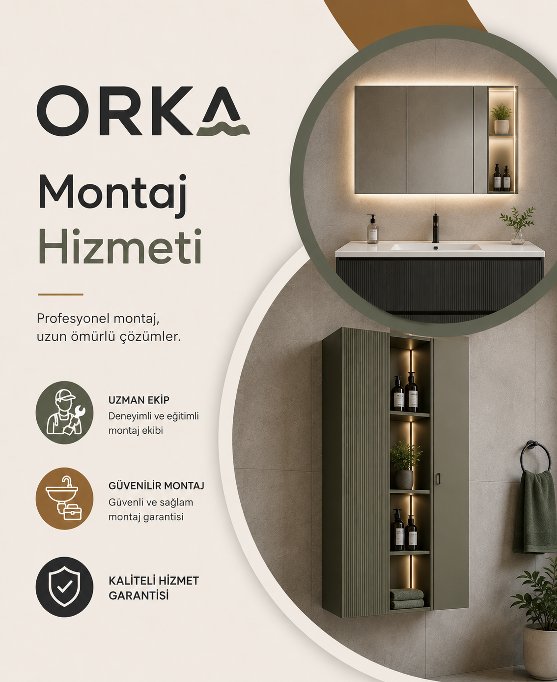 Orka Banyo Mobilyası Takım Montaj Hizmeti 