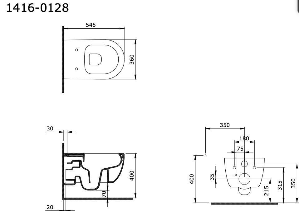 BOCCHİ 1416-020-0128 V-TONDO RIMLESS KLOZET VE KPK M ANTRASİT