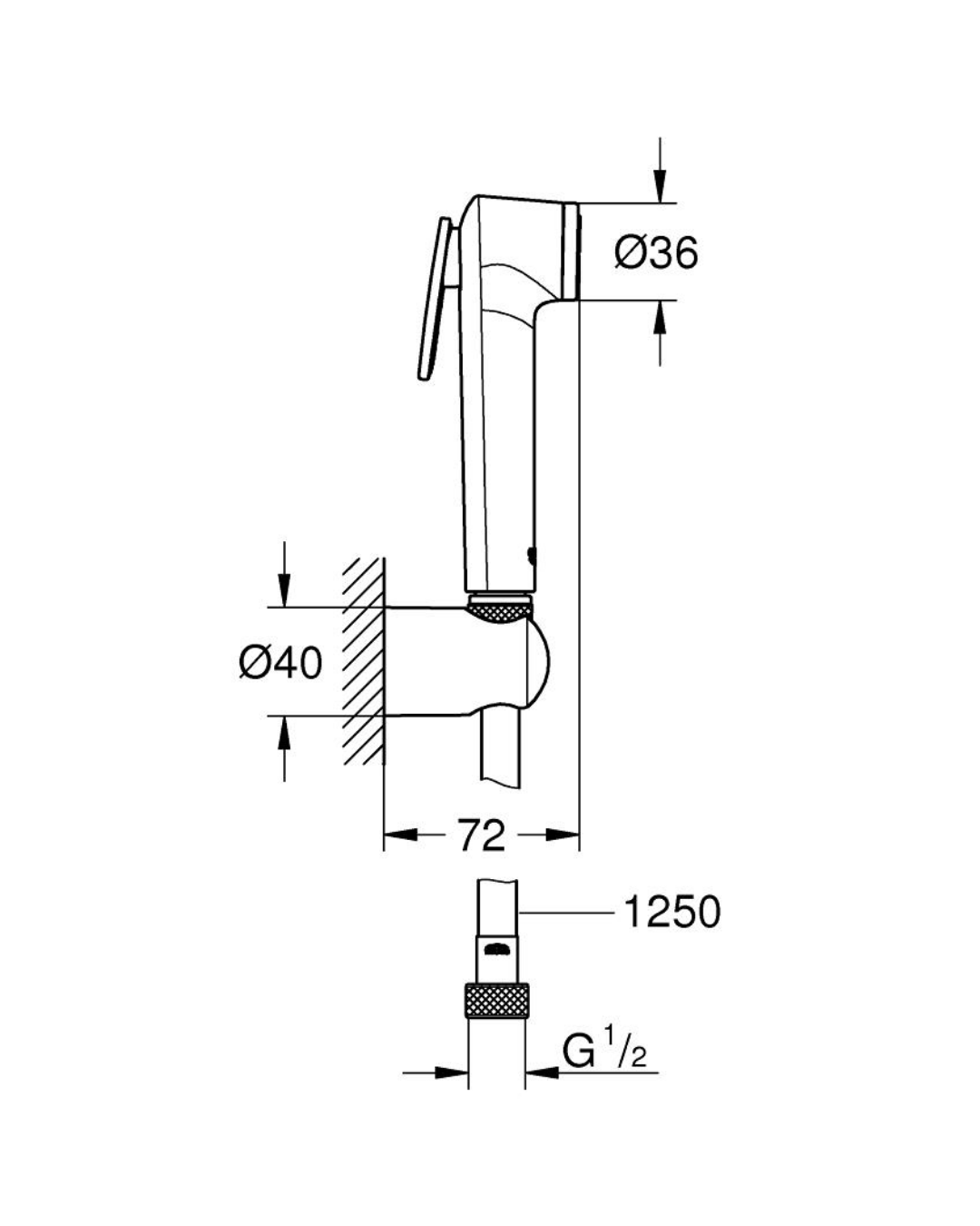 Grohe 27513001 Tempesta-F Trigger Spray 30 Duş Seti Krom
