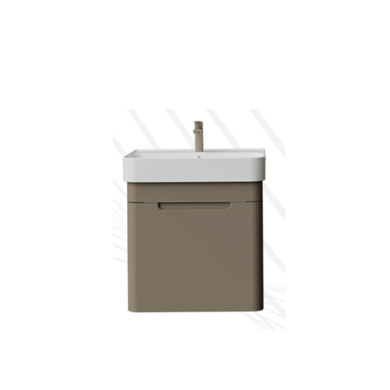 Creavit CO0060.42 Colorit Çekmeceli Lavabo Dolabı 60 cm Ve Oval Ayna Cappuccino