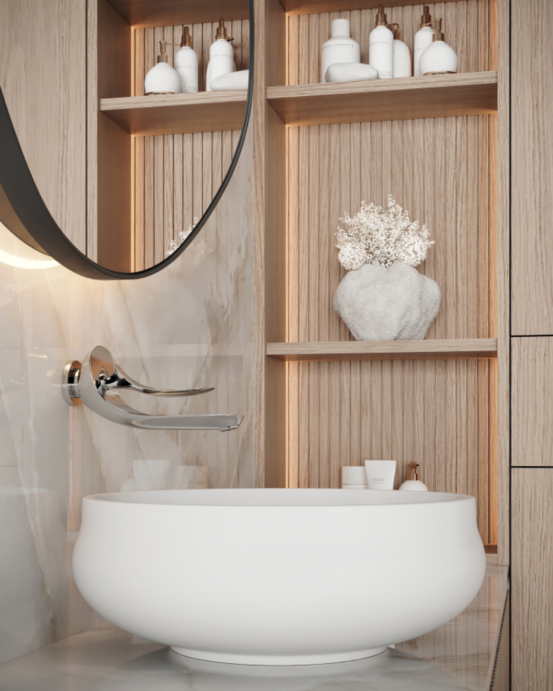 Creavit Gordo Tezgah Üstü Lavabo Ø40 cm Parlak Beyaz GO140