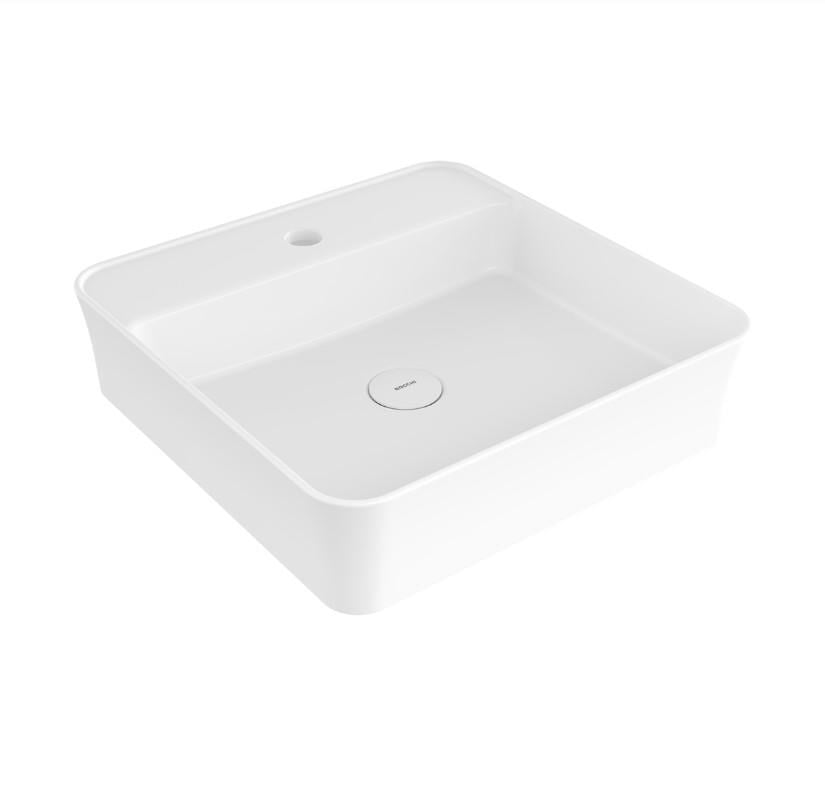 Bocchi Sottile Slim Line Kare Lavabo 45x45 cm Parlak Beyaz 1598-001-0126