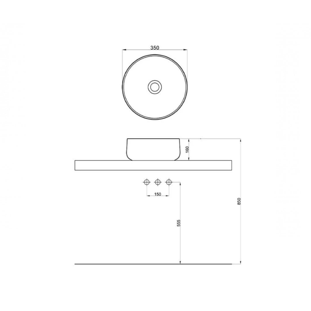Newarc ART.L.004 Sonic Tezgah Üstü Lavabo
