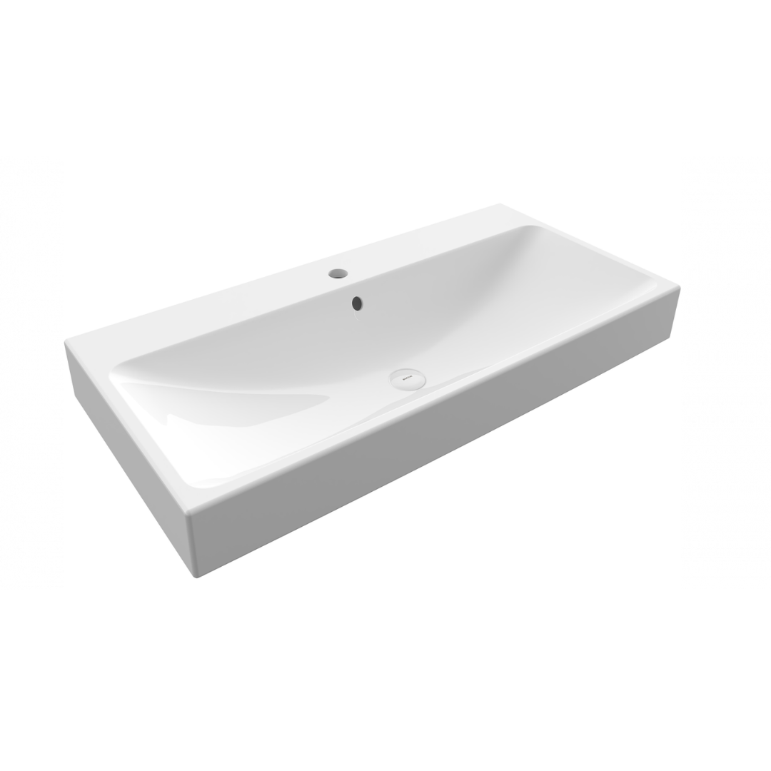 Bocchi Scala Tezgah Üstü Lavabo 100 Cm P. Beyaz 1079-001-0126