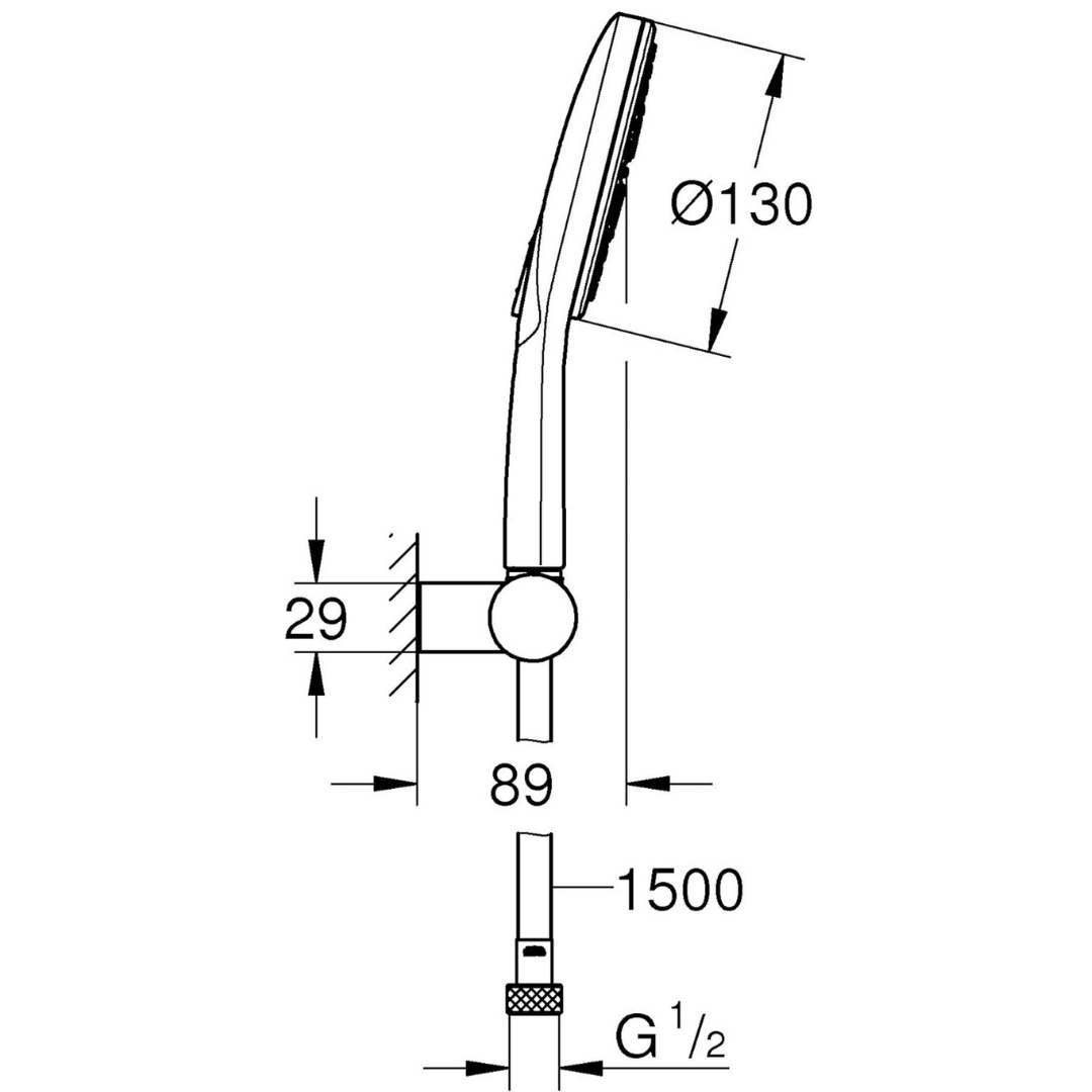 Grohe 26580000 Rainshower 130 SmartActive 3 Akışlı 