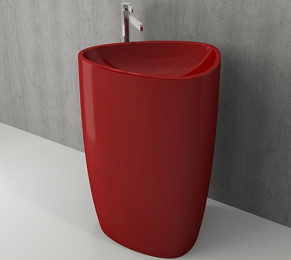 Bocchi 1075-019-0125 Etna Monoblok Lavabo Kırmızı 