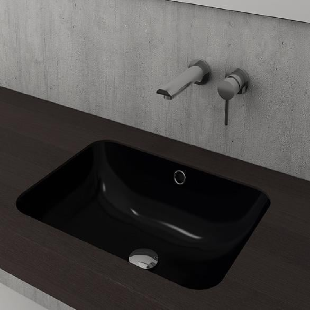 BOCCHİ Scala Tezgahaltı Lavabo 55 cm Parlak Siyah 1006-005-0125