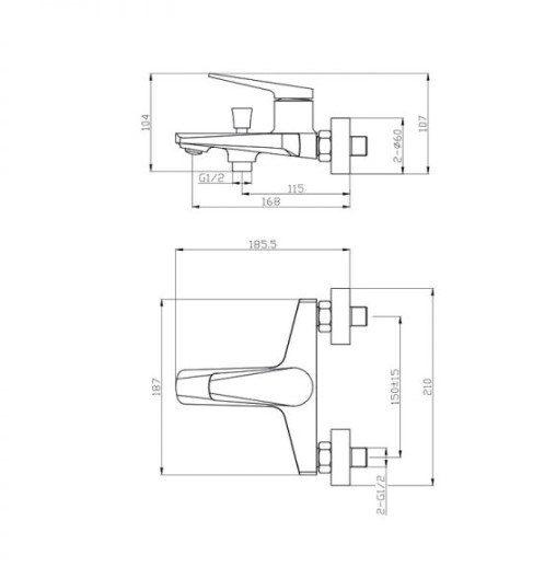 Newarc 984511G Next Lavabo Bataryası - Metalık Grı