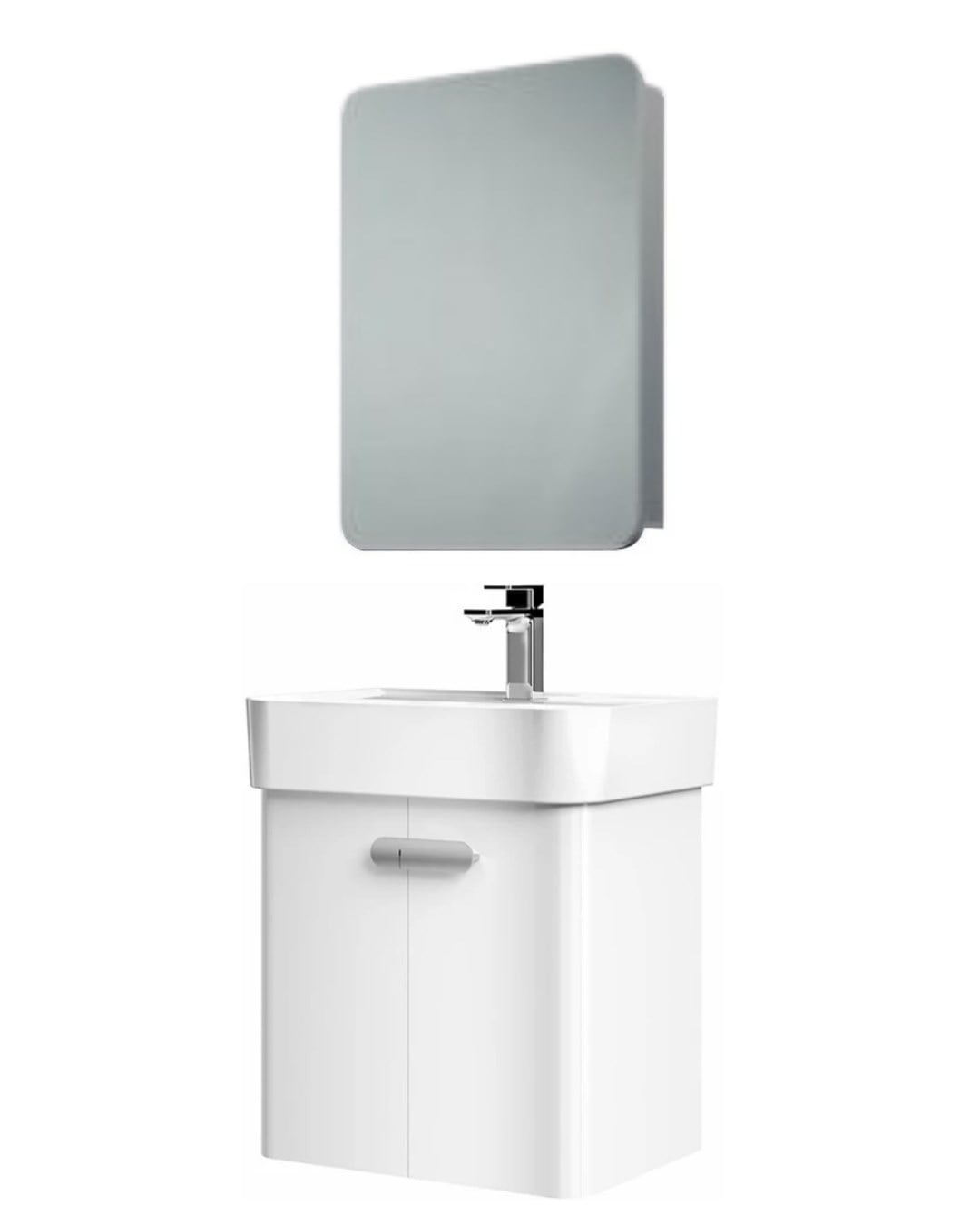 Orka Orbit 55 CM Banyo Dolabı Takımı Parlak Beyaz