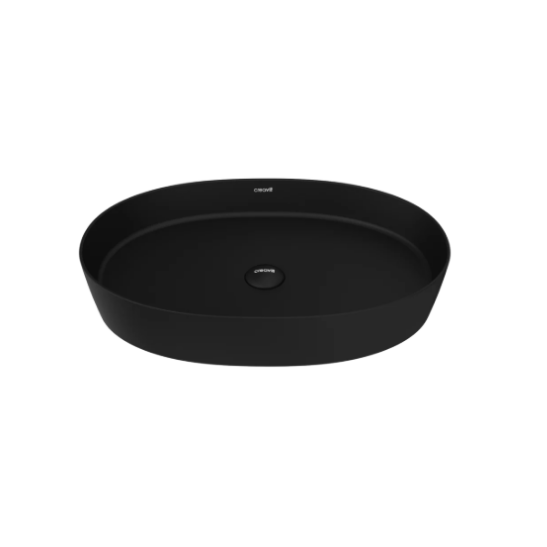 Creavit LP160 Loop Oval Çanak Lavabo 40x60 cm Kömür karası-Mat Siyah